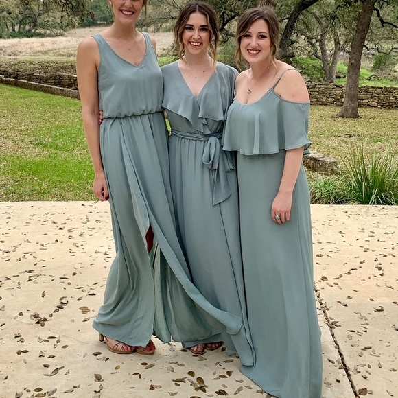 Show Me Your MuMu Silver Sage Bridesmaid Dress - Picture 5 of 5